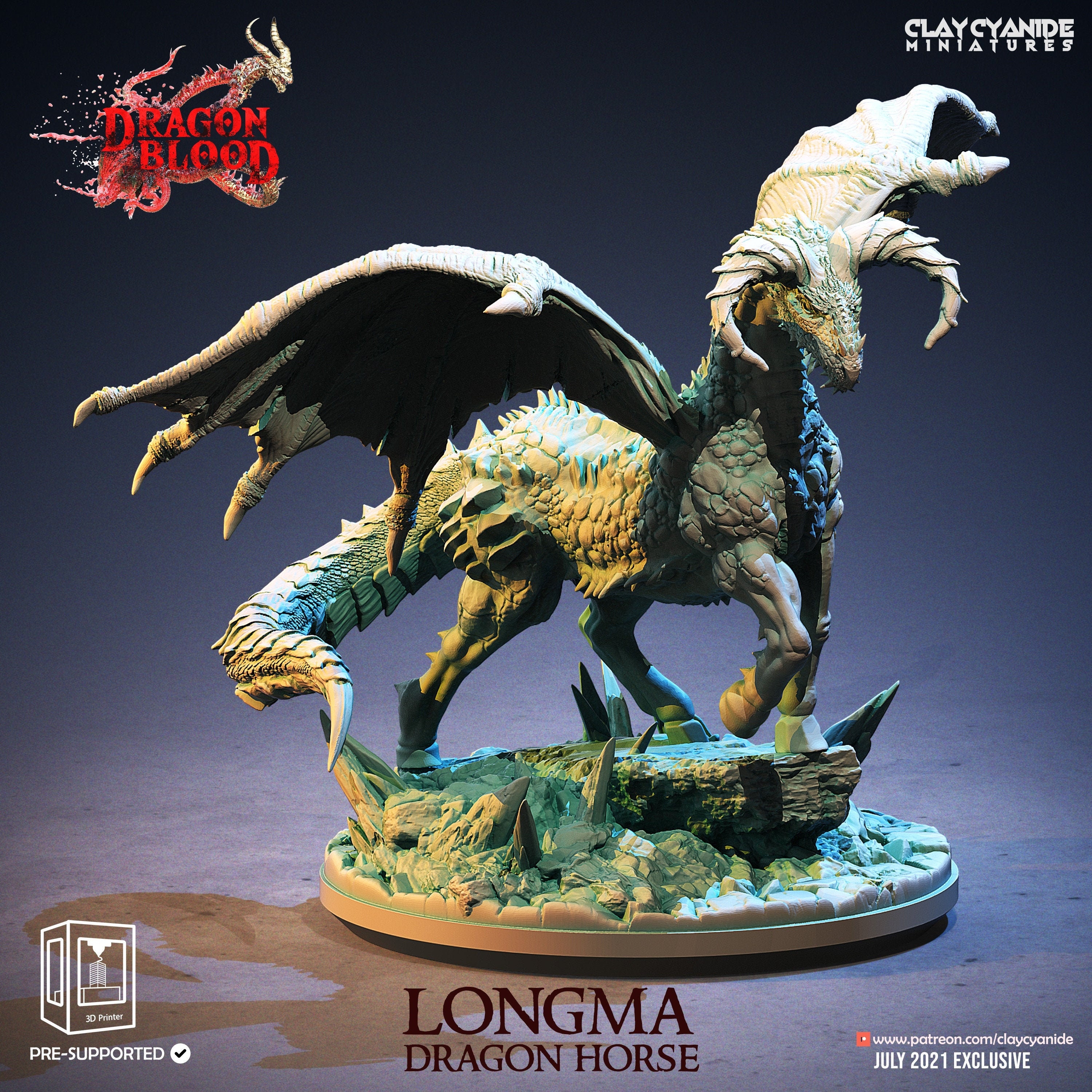 Longma Dragon Horse • Dragon Blood • by Clay Cyanide | Dungeons