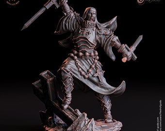 The Devils Priestess • Dungeons and Terrors • by Flesh Of Gods | Dungeons and Dragons | Tabletop Games | Wargames | Resin Miniature