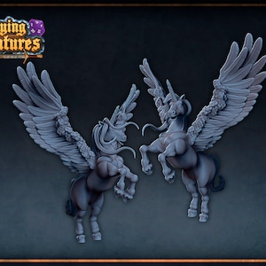 Pegasus Unicorn by Roleplaying Miniatures for Dungeons and Dragons | D&D | DnD | Tabletop | Wargames | Resin Miniature