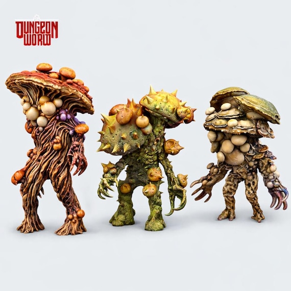 Mutant Myconid Monster Mini Set for Dungeons and Dragons Tabletop