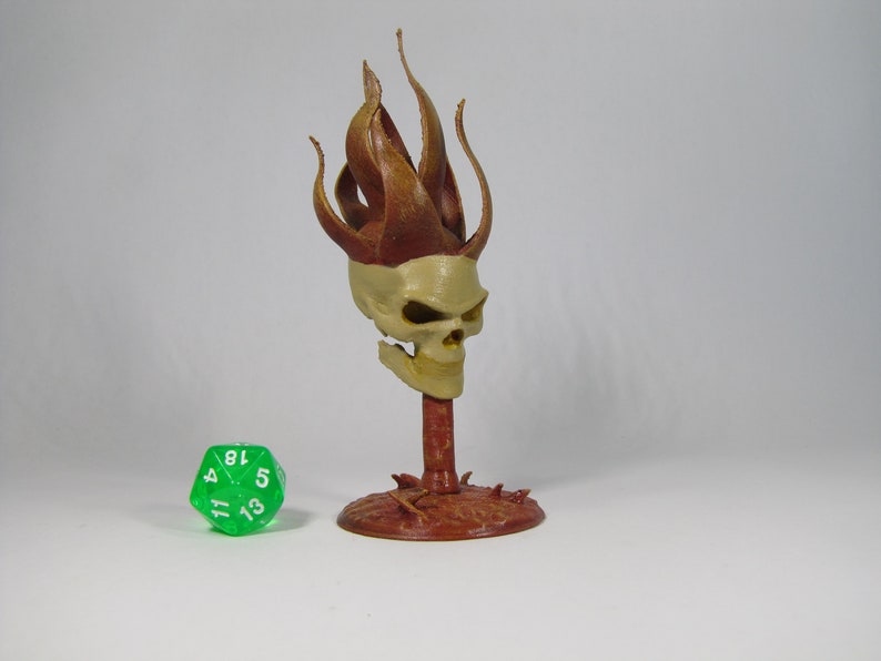 Flaming Skull Flameskull 45mm Handpainted Miniature for | Etsy