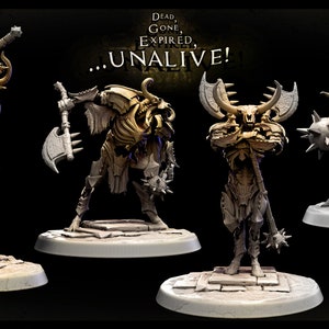 Skele Taurs (4 Poses) • Dead Gone Expired Unalive • Mini Monster Mayhem | Dungeons and Dragons | Tabletop Games | Wargames|Resin Miniature