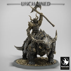 Araki Greataxe Rally • Unchained •by Rescale Miniatures | Dungeons and Dragons | D&D | Tabletop Games | Wargames | Resin Miniature