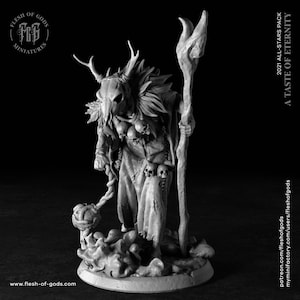 Dark Druid by Flesh Of Gods | Dungeons and Dragons | D&D | Tabletop Games | Wargames | Resin Miniature