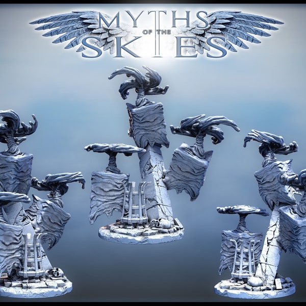 Cubos gelatinosos voladores (5 poses) • Mitos de los cielos • por Mini Monster Mayhem / Dragones y mazmorras / D&D / Juegos de mesa / Miniatura