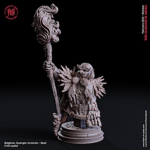 Balghon, Duergar Arsonist Bust • The Hadonium Mines • by Flesh Of Gods | Dungeons and Dragons | Tabletop Games | Wargames | Resin Miniature