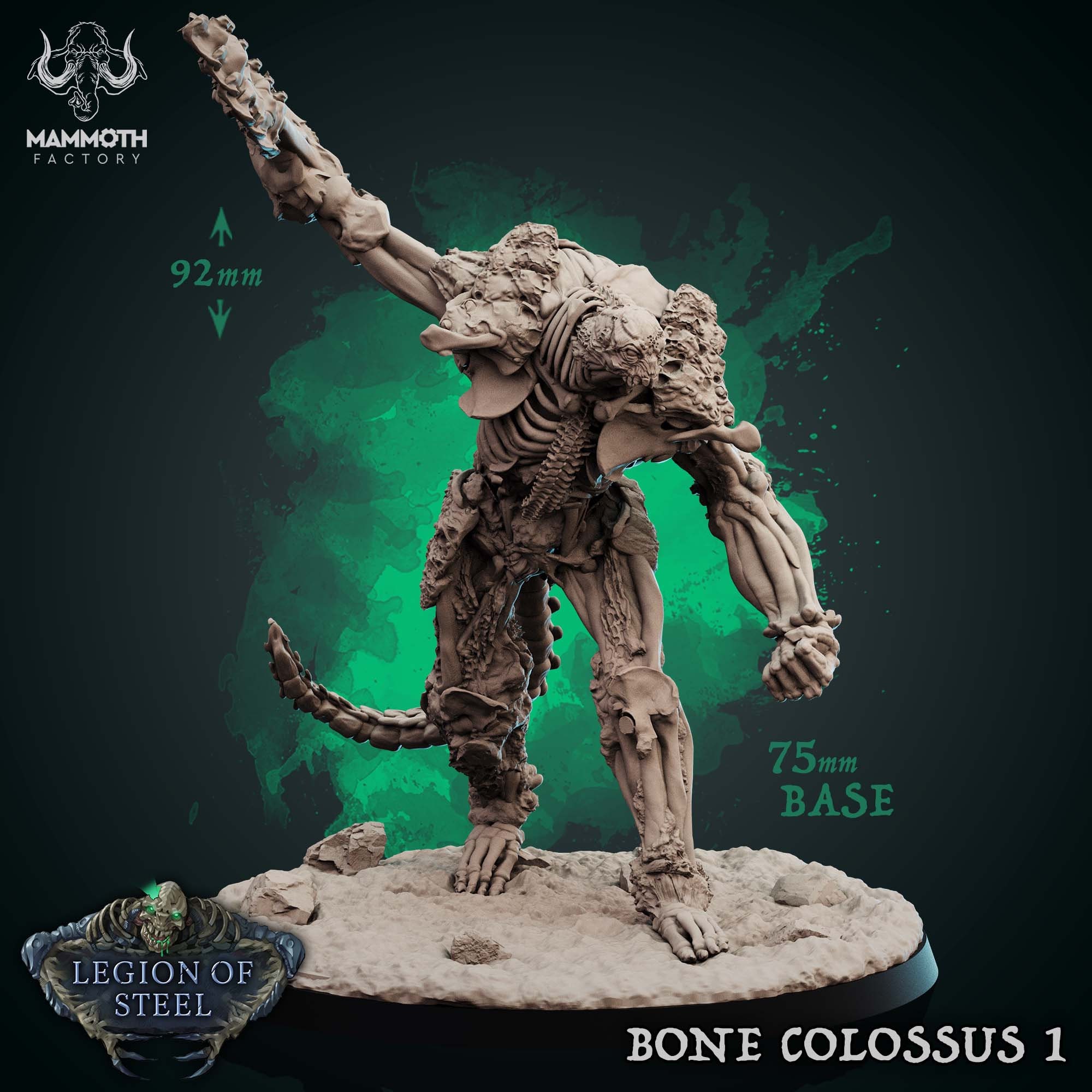Bone Colossus Miniature Undead Titan Necromancer Boss for Dnd