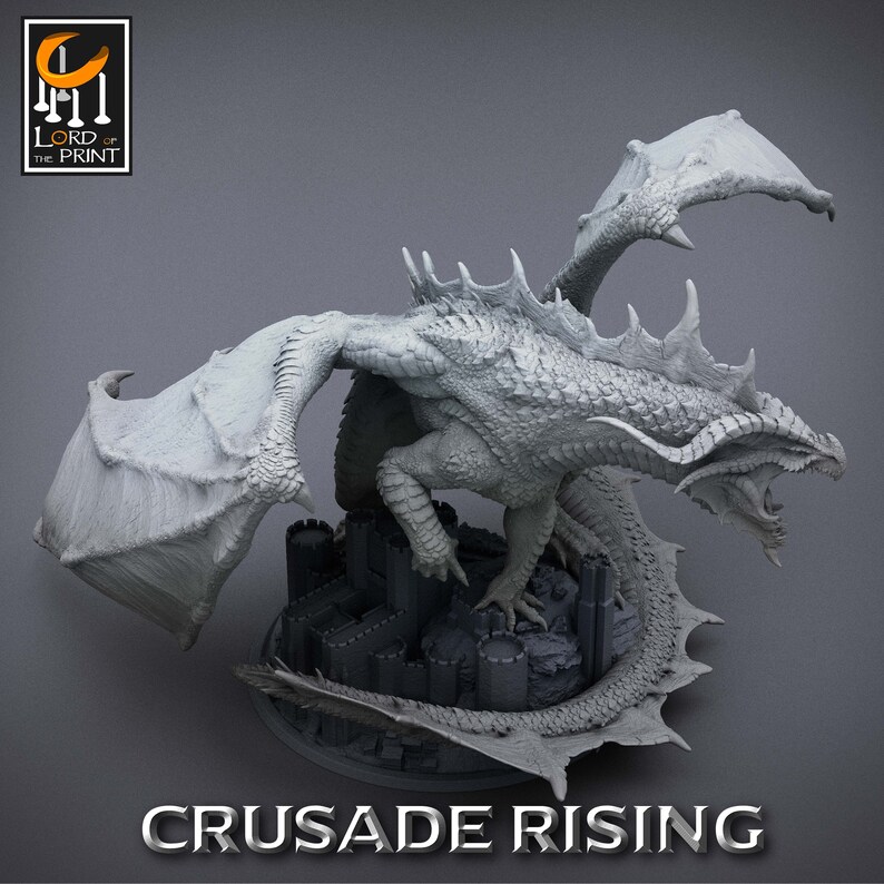 Red Chromatic Dragon • Crusade Rising • by Rescale Miniatures ...
