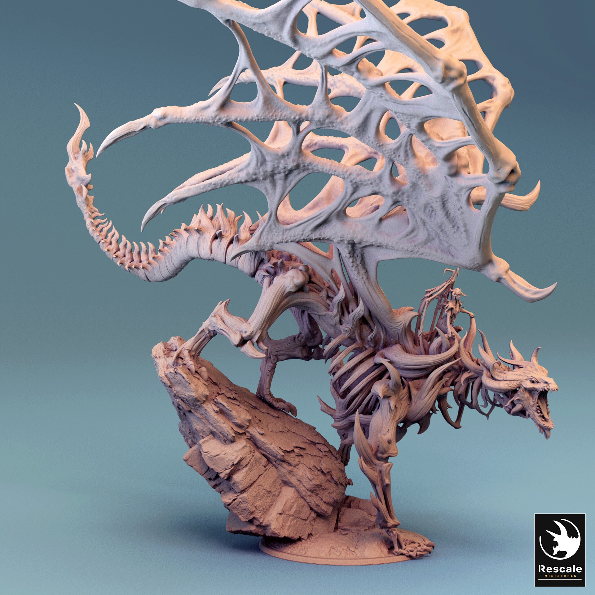 Dracolich Zombie Dragon Miniature for Dungeons and Dragons Tabletop RPG ...