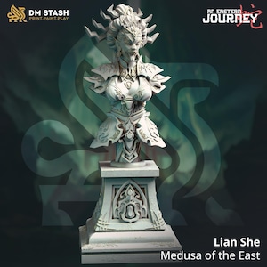 Lian She - Medusa of the East BUST • An Eastern Journey • by DM Stash | Dungeons and Dragons | Tabletop Games | Wargames | Resin Miniature