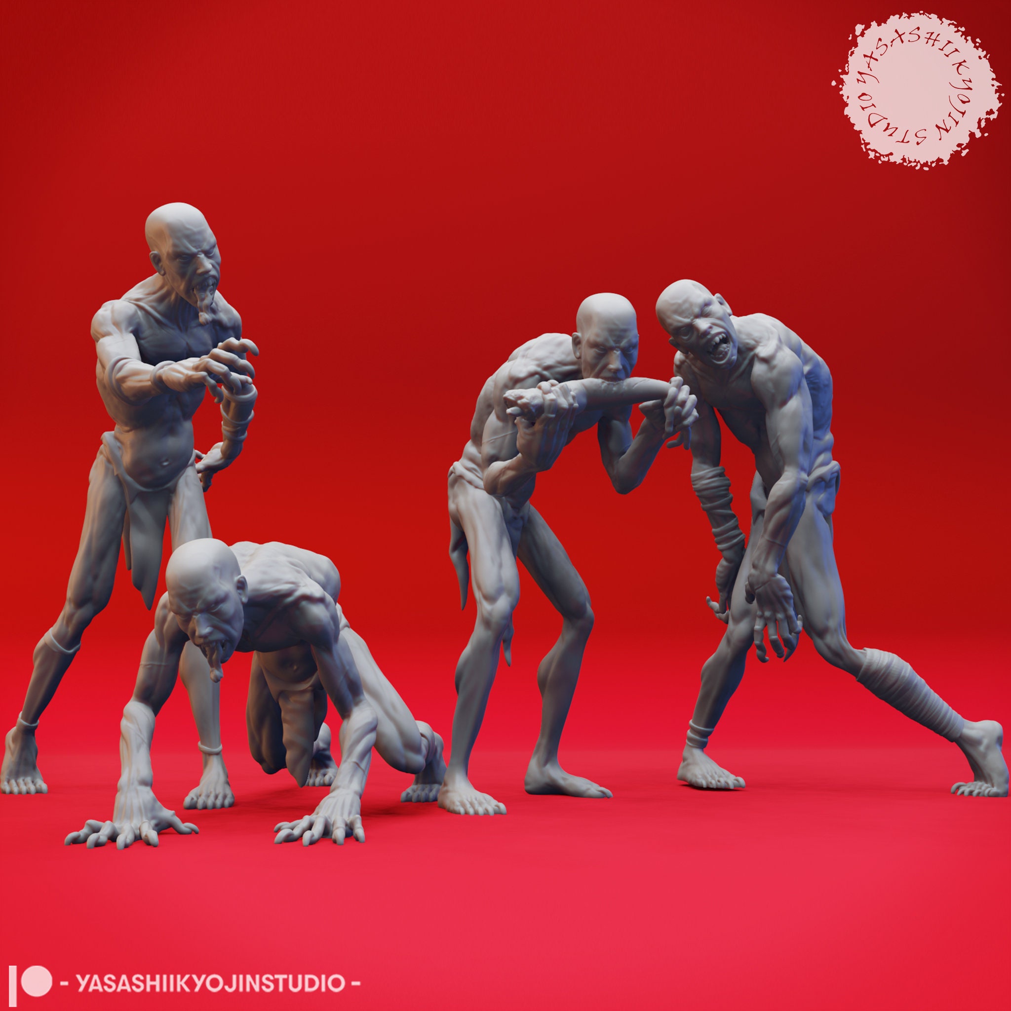 Ghouls 4 Poses by Yasashii Kyojin Studio for Dungeons and 