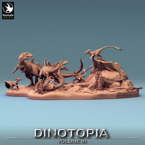 Dinotopia Battle Diorama • Dinotopia Pt 3 • by Rescale Miniatures | Dungeons and Dragons | D&D | Tabletop Games | Wargames | Resin Miniature