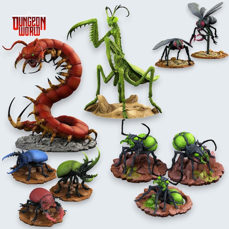 Giant Insect Monster Mini Set for Dungeons and Dragons Tabletop RPG ...