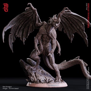 Sea Dragon • The Eternal Storm • by Flesh Of Gods | Dungeons and Dragons | Tabletop Games | Wargames | Resin Miniature