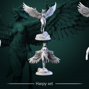 Harpies • Songs of Charm • by White Werewolf Tavern | Dungeons and Dragons | Tabletop Games | Wargames | Resin Miniature