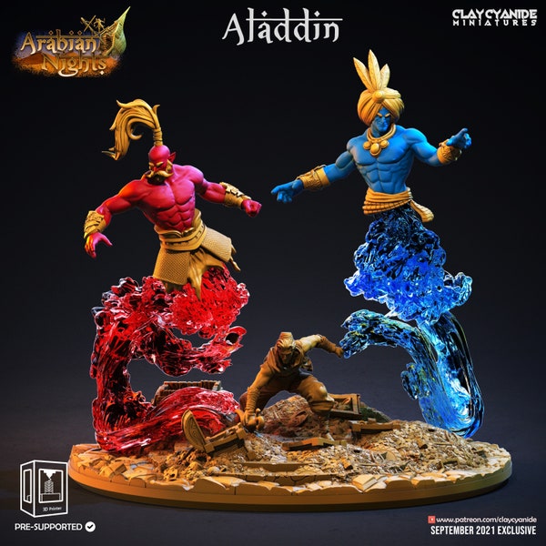 Alladin • Arabian Nights • by Clay Cyanide | Dungeons and Dragons | D&D | Tabletop Games | Wargames | Resin Miniature