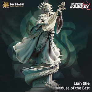 Lian She - Medusa of the East • An Eastern Journey • by DM Stash | Dungeons and Dragons | Tabletop Games | Wargames | Resin Miniature