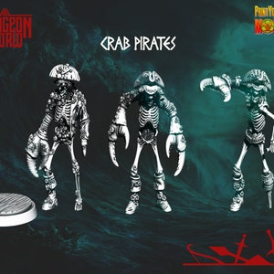 Crab Pirates by Print Your Monsters | Dungeons and Dragons | D&D | DnD | Tabletop Games | Wargames | Resin Miniature