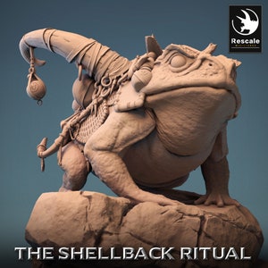 Toad Mount Frog Master (3 Poses) • The Shellback Ritual • by Rescale Miniatures | Dungeons and Dragons | D&D | Tabletop Games | Wargames