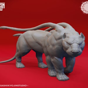 Displacer Beast voor Dungeons and Dragons | D&D | DnD | Tafelblad | Wargames | Hars Miniatuur | 28mm Gaming | Yasashii Kyojin Studio