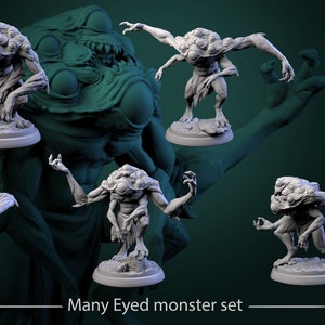Many Eyed Monsters (6 Poses) • Many Eyed Madness • White Werewolf Tavern | Dungeons and Dragons | Tabletop Game | Wargames | Resin Miniature