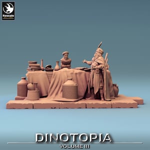 Dinotopia Haggle Diorama • Dinotopia Pt 3 • by Rescale Miniatures | Dungeons and Dragons | D&D | Tabletop Games | Wargames | Resin Miniature