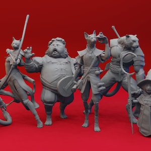 Tabaxis (6 Models) by Yasashii Kyojin Studio for Dungeons and Dragons | D&D | DnD | Tabletop | Wargames | Resin Miniature