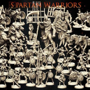 Spartan Warriors (52 Models) by Fransesca Musumeci  for Dungeons and Dragons | D&D | DnD | Tabletop | Wargames | Resin Miniature