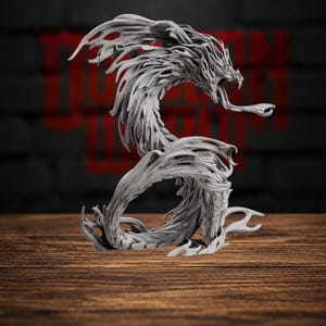 Hell Fire Serpent-miniatuur voor Dungeons and Dragons-tablet-RPG