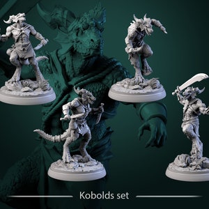 Kobolds (6 poses) • Order of the Golden Fury • by White Werewolf Tavern | Dungeons and Dragons | Tabletop Games | Wargames | Resin Miniature