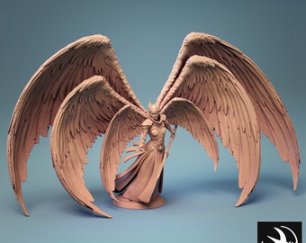 Seraphin | Female Angel by Rescale Miniatures | Dungeons and Dragons | D&D | Tabletop Games | Wargames | Resin Miniature