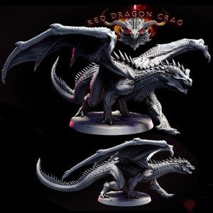Adolescent Red Dragon Pose 2 • Red Dragons • by Mini Monster Mayhem | Dungeons and Dragons | D&D | Tabletop Games | Resin Miniature