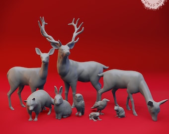 Animals and Familiars by Yasashii Kyojin Studio for Dungeons and Dragons | D&D | DnD | Tabletop | Wargames | Resin Miniature