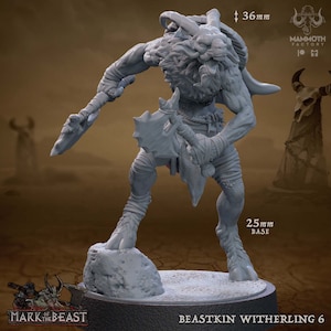 Beastkin Witherling 6 • Znak Bestii • autorstwa Mammoth Factory | Dungeons and Dragons | Gry planszowe | Miniatura z żywicy