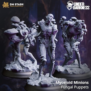 Minions Myceloid - Marionetas de hongos (3 poses) • Bajo la oscuridad • DM Stash / Dragones y mazmorras / DnD / Juegos de mesa / Miniatura de resina
