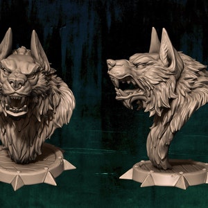 Werewolf Bust (75mm) van White Werewolf Tavern | Dungeons and Dragons | D&D | Tafelspellen | Wargames | Hars Miniatuur