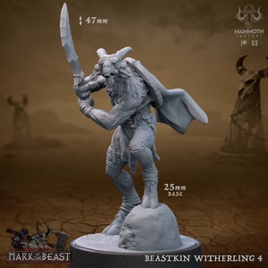 Beastkin Witherling 4 • Mark of the Beast • by Mammoth Factory | Dungeons and Dragons | Tabletop Games | Resin Miniature
