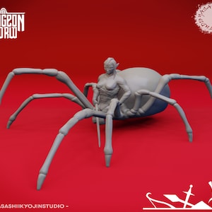 Drider (Lolth) for Dungeons and Dragons | D&D | DnD | Tabletop | Wargames | Resin Miniature | 28mm Gaming | Yasashii Kyojin Studio