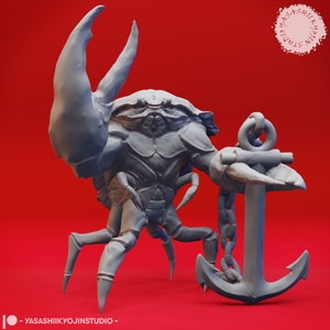 Povo Caranguejo para Dungeons and Dragons | D&D | DnD | Mesa | Jogos de guerra | Miniatura de resina | Estúdio Yasashii Kyojin
