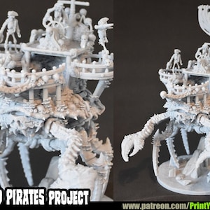 Crab Pirates Ship morts-vivants par Print Your Monsters Donjons et Dragons D&D DnD Jeux de table Jeux de guerre Résine Miniature image 6