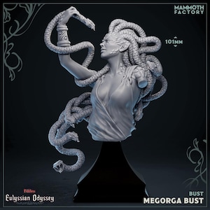 Megorga Bust • Eulyssian Odyssey • by Mammoth Factory | Dungeons and Dragons | Tabletop Games | Resin Miniature