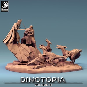 Dinotopia Ambush Diorama • Dinotopia Pt 3 • by Rescale Miniatures | Dungeons and Dragons | D&D | Tabletop Games | Wargames | Resin Miniature