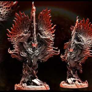 Blazing Girallons (2 Poses) • Inferno all Shall Burn 2 • by Mini Monster Mayhem | Dungeons and Dragons | Tabletop Games | Resin Miniature