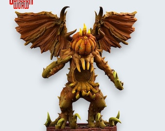 Infernal Pumpkin Demon Miniature for Dungeons and Dragons Tabletop RPG