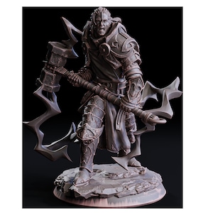 Thuridan Tempest Cleric • The Gates Of Despair • by Flesh Of Gods | Dungeons and Dragons | Tabletop Games | Wargames | Resin Miniature