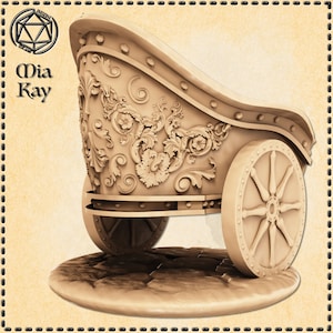 Chariot • Greek Mythology • by M3DM | Dungeons and Dragons | D&D | RPG | DnD | Tabletop Games | Wargames | Resin Miniature