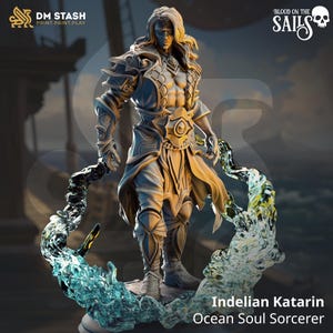 Indelian Katarin - Ocean Soul Sorcerer • Blood On The Sails • by DM Stash | Dungeons and Dragons | DnD | Tabletop Games