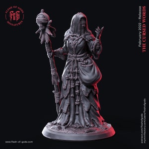 Cursed Witch by Flesh Of Gods | Dungeons and Dragons | D&D | Tabletop Games | Wargames | Resin Miniature