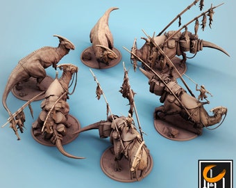 Parasaurolophus by Rescale Miniatures | Dungeons and Dragons | D&D | Tabletop Games | Wargames | Resin Miniature