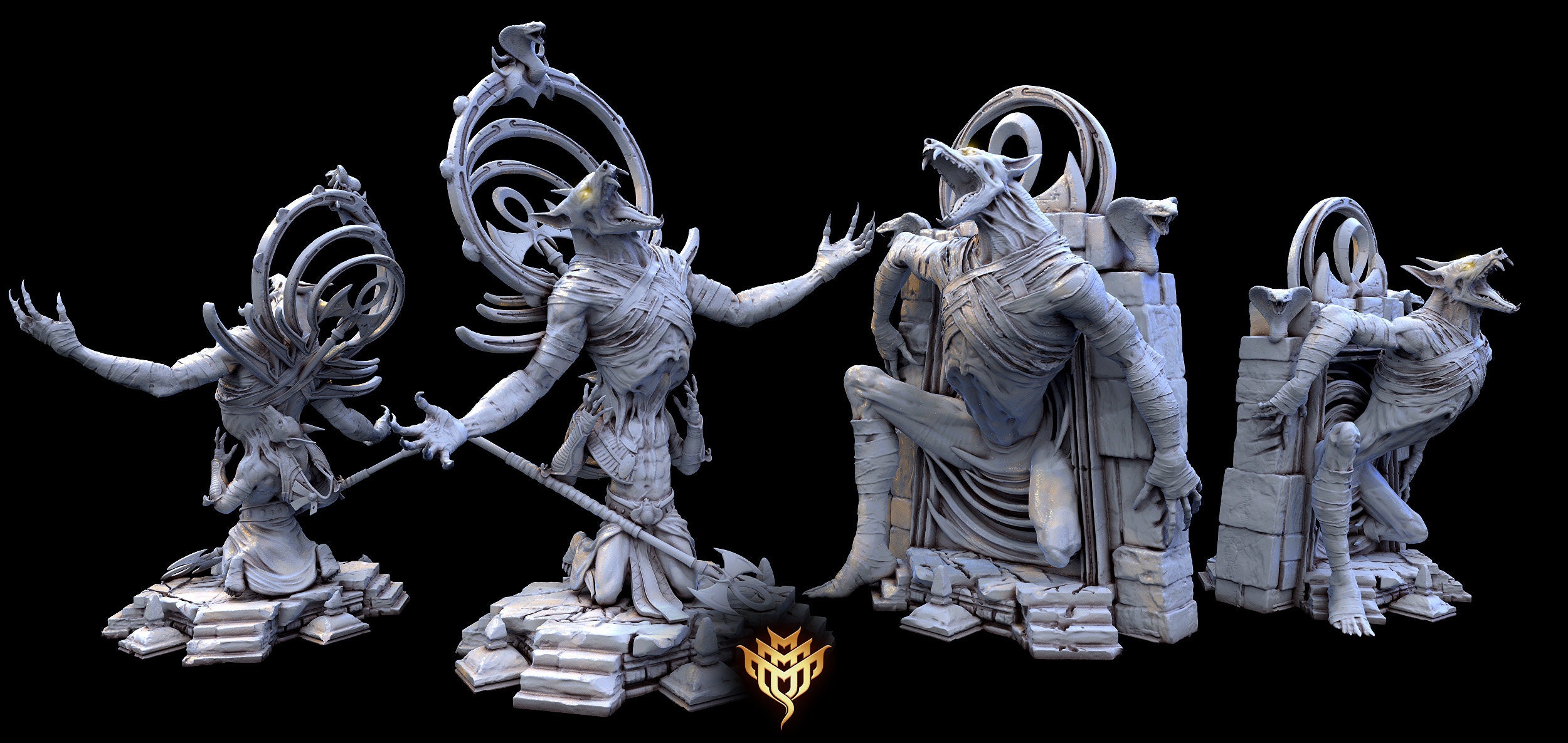 Anubis Avatar • Wrath of Aporphis • by Mini Monster Mayhem | Dungeons and Dragons | Tabletop Games | Resin Miniature